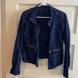 Navy blue spring jacket
